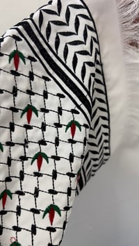 Image 3 of Off White Keffiyeh Inspired Abaya