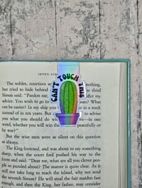 Image 3 of 'Can't Touch This' Cactus Magnetic Bookmark