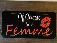 Image 2 of Femme License Plate