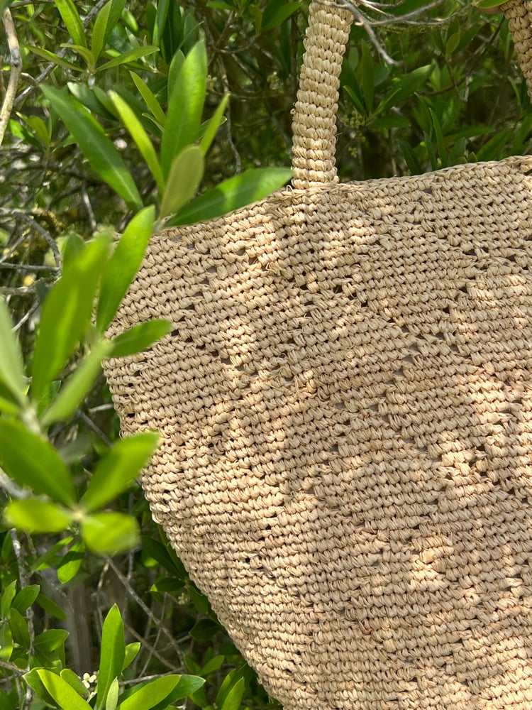 Image of Sac en Raphia LUNA fond Rond