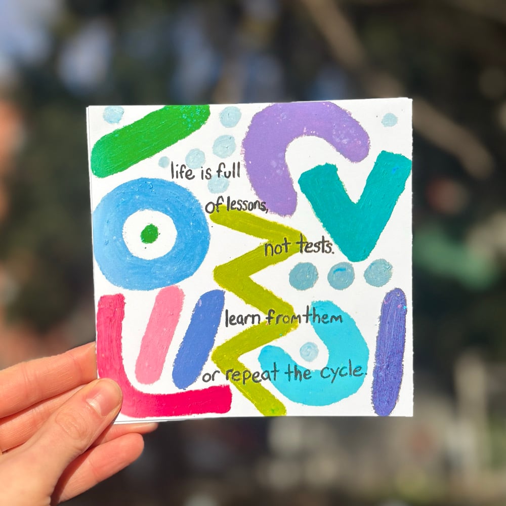 Image of life is full of lessons 5x5 mini art print