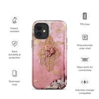 Image 9 of Pastel Pink Tattered Texture Rose Gold Goth Lolita Kawaii Inspired Tough Case for iPhone®