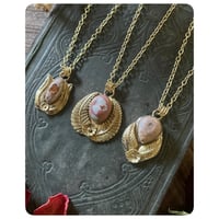 Image 3 of Opal Bloom Talisman Necklaces - Solid Brass 
