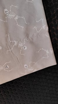 Image 3 of ball gag pillowcase pair - skeletons print