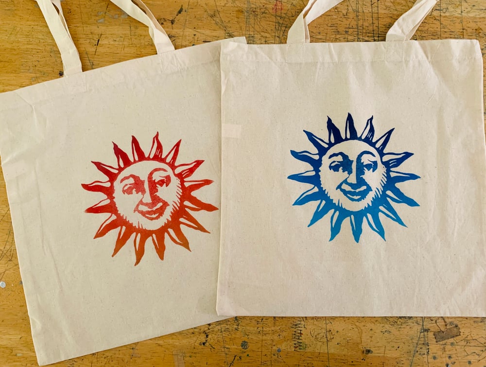 Orange Sunshine?And the Sky Was Blue Canvas Tote Bags