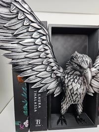 Image 4 of Emerging Eagle -Raven Book Nook | Majestic Bookshelf Insert 
