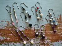 Image 12 of peacock pearl and boulder opal earrings