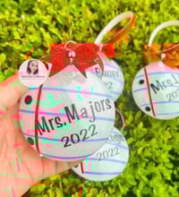 Image 2 of Teacher Christmas tree Ornament 
