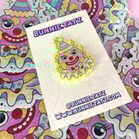 Image 2 of Pastel Glitter Mr Blobby Clown Pin