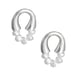 Image of Horse Shoe Pearl Silver Earrings