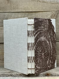 Image 4 of Medium Nature Print French Link Blank Book (wood)