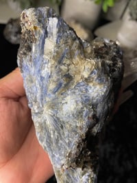 Image 5 of Blue Kyanite with Spessartine Garnet Specimen 