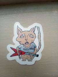 Rock n roll Cat Sticker