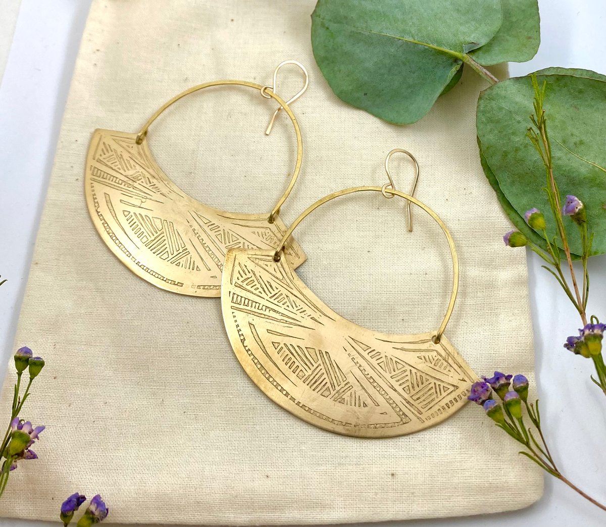 Image of  Brass Flat Basket Hoops