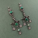Image 3 of Emerald Valley Turquoise Statement Earrings