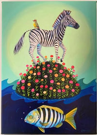 PRINT Zebra Zinnia Isle