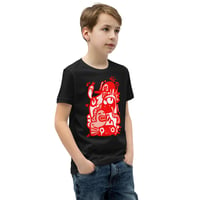 Image 4 of T SHIRT: YOUTH - "FUNKY RED"