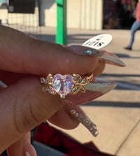 Heart butterfly ring