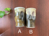 Image 2 of Soda fired face tumblers 