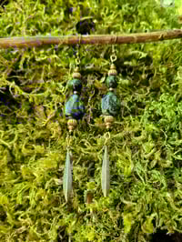 Image 3 of Kombaba Jasper and Brass Drop Earrings