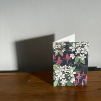 Fuscia Hedgerow Blooms Greeting Card