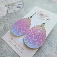 Image 4 of Holographic Cracked Egg Earrings