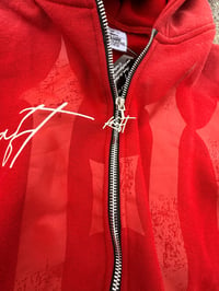 Image 2 of Red “Make a Wish” Zip-Up Jacket