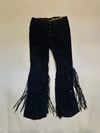 late 1960s suede fringe trousers