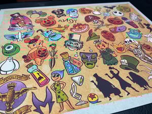 Image of Disney Inspired Traditional Tattoo Flash Sheet: D15 11x14