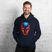 Image 4 of Flaming skull Unisex Hoodie