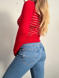 Image 2 of 00s red top // M 