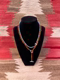 Image 1 of Turquoise & Coral Toggle Stackers    
