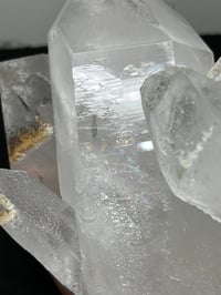Image 13 of Clear Quartz Points Cluster With Chlorite Inclusions Statement Piece #2543
