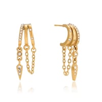 Image 1 of Nova Chain Huggie Earrings