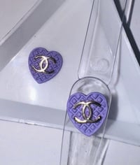 Purple-chanel heart 