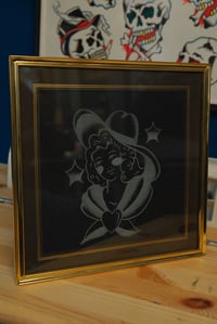 Image 1 of Hand engraved Cowgirl frame
