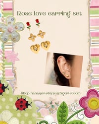 Rose love earring set 🌹