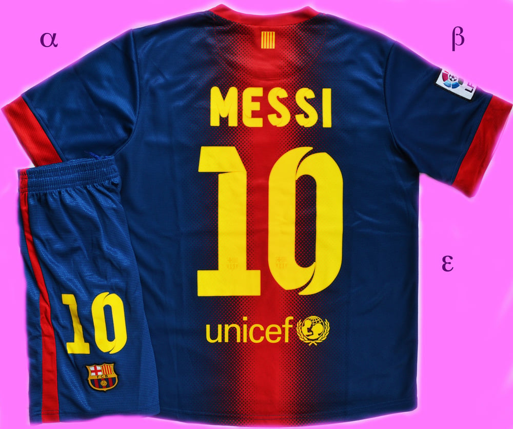 Alpha Soccer Shop \u2014 Barcelona Home Kit Messi
