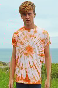 Image of Unisex Tie Dye Custom Single Colour, Single Sprial T-Shirt