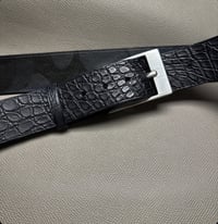 Image 3 of Custom Crocodile Belt - Black Matte