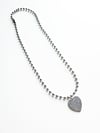 SILVER CHARM CZ NECKLACE