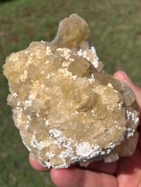 Image 2 of Yellow Cubic Fluorite & Barite Specimen | Beijing China #2654