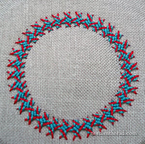 Image of Interlaced Herringbone Stitch Printable