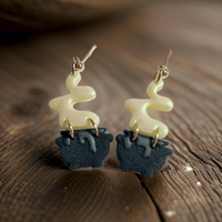 Image 1 of Glow In The Dark Cauldron Earrings