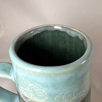 Image 3 of Green & Aqua Flower Mug