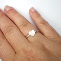 Image 4 of Silver Leaf Heart Ring