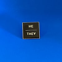 Pronoun Badge - HE/THEY