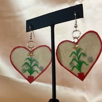Image 3 of Corn Love Earrings (red)