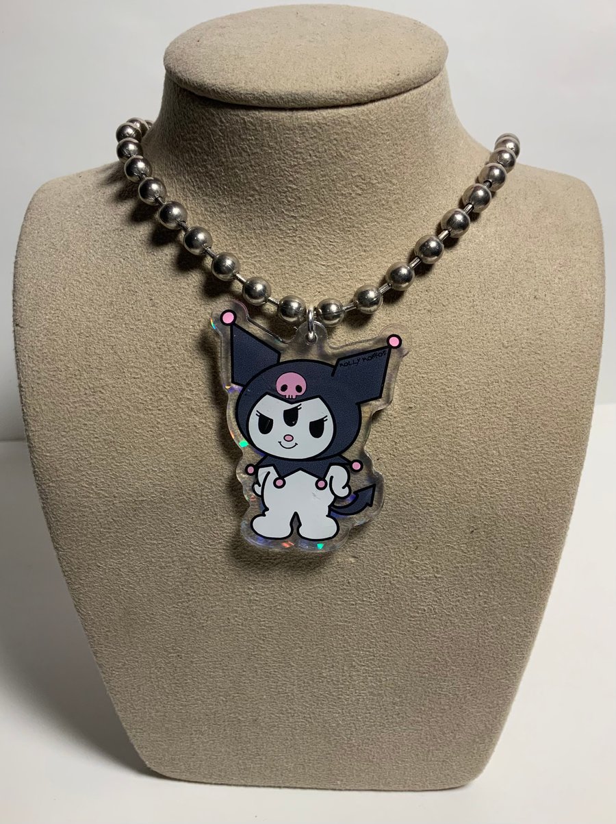 Image of Kuromi Ball Chain Necklace