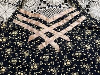 Image 2 of floral with crossed ribbon